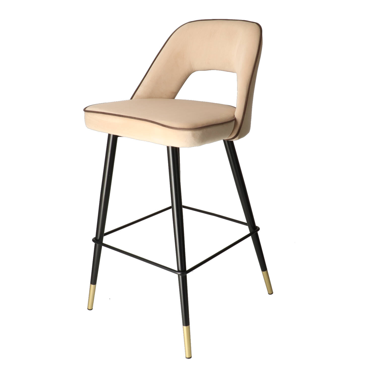 DL FANNY PIP Beige design Upholstered indoor bar stool